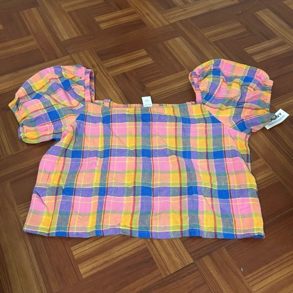 Old Navy Pink Plaid‎ Smock Back Top NWT XXL